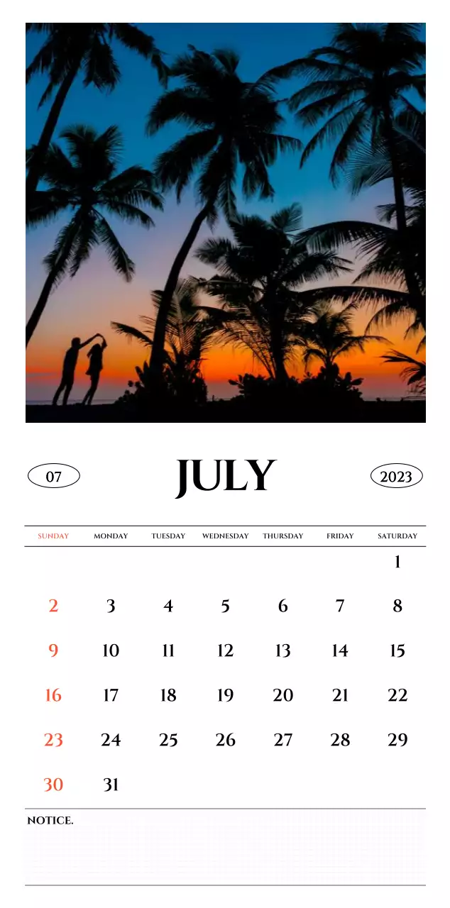 Simple style wall calendar with black and white emotional travel photography concept