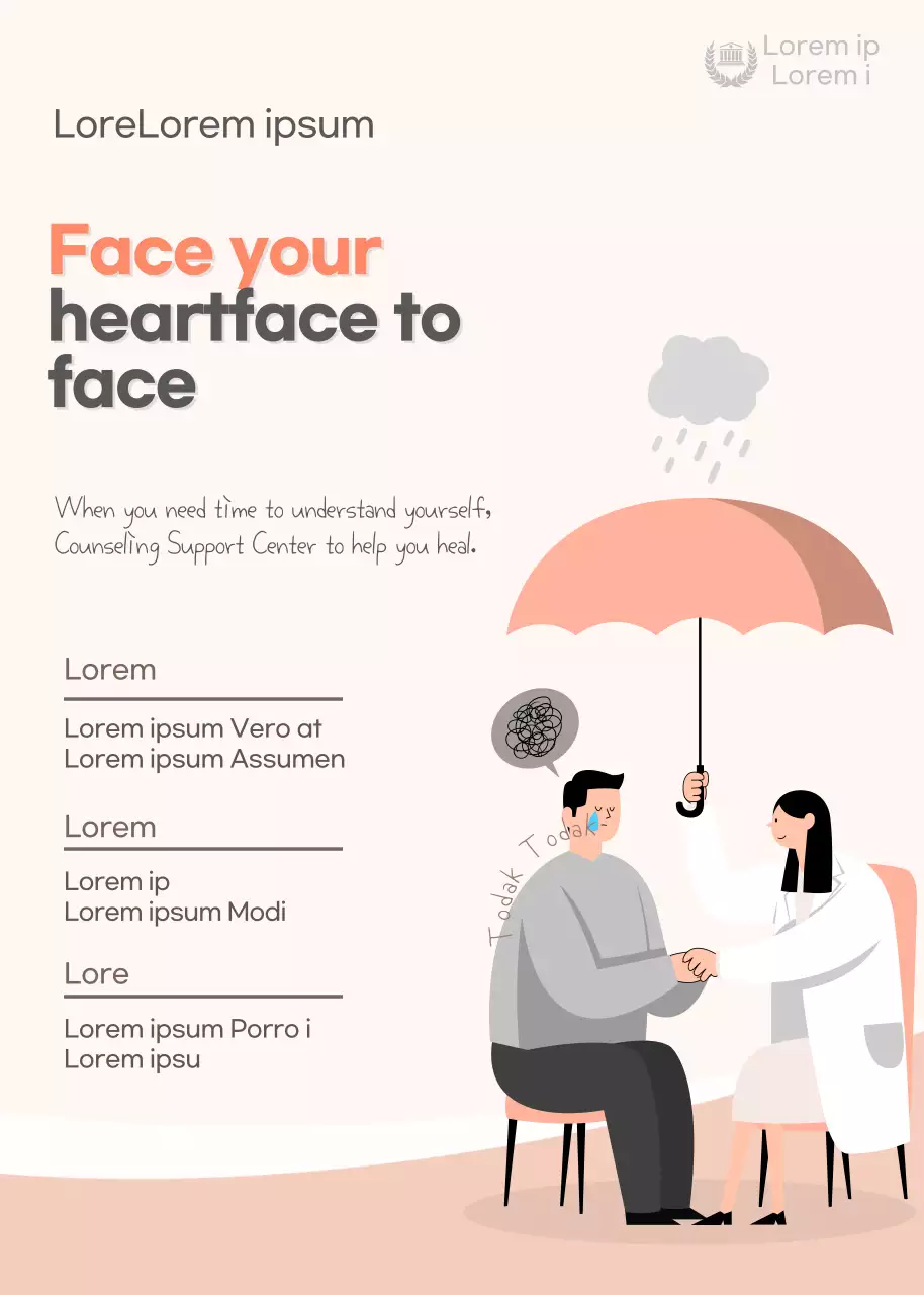 Poster Iklan Konseling Minimal Coral
