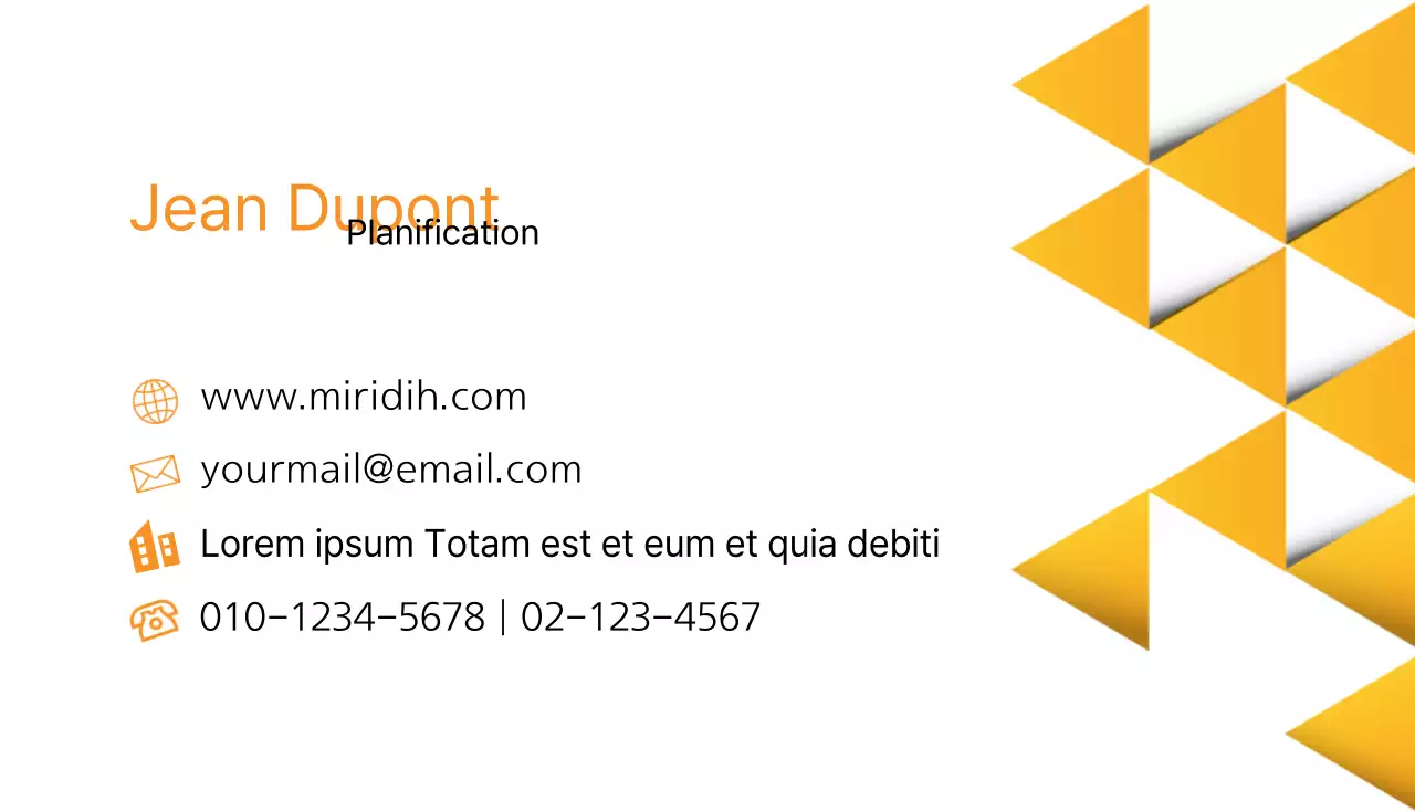 Cartes de visite d'entreprise