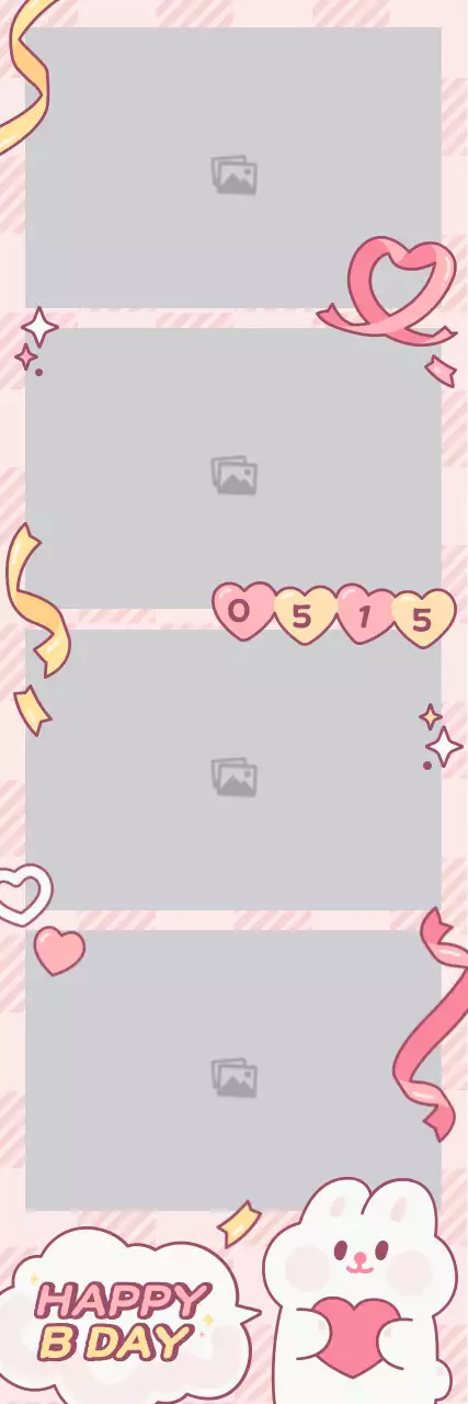 Banner de convite de aniversário fofo rosa