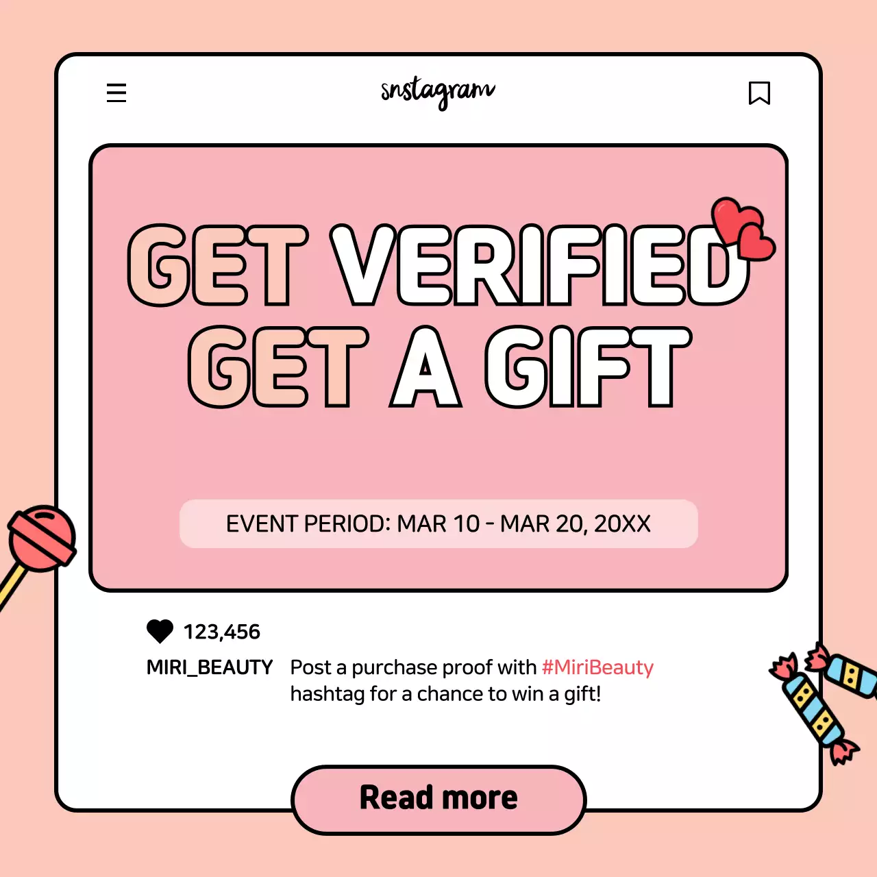 Pink Trendy Event Promotion Social Media Post