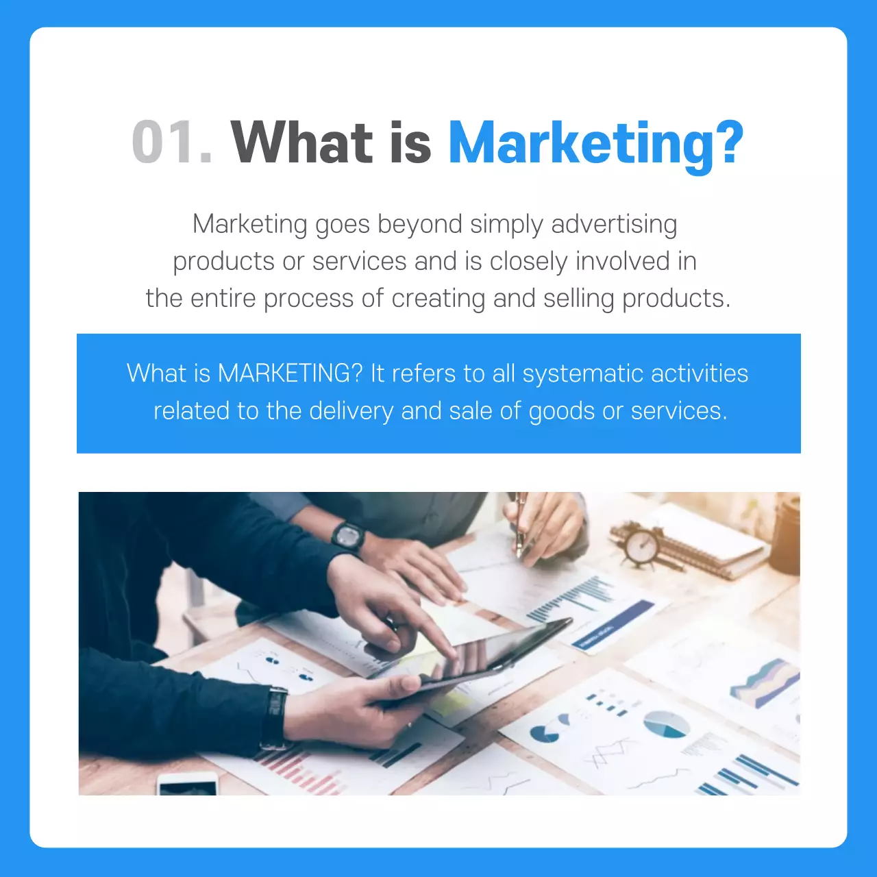 Blue Professional Marketing Guide Instagram Carousel