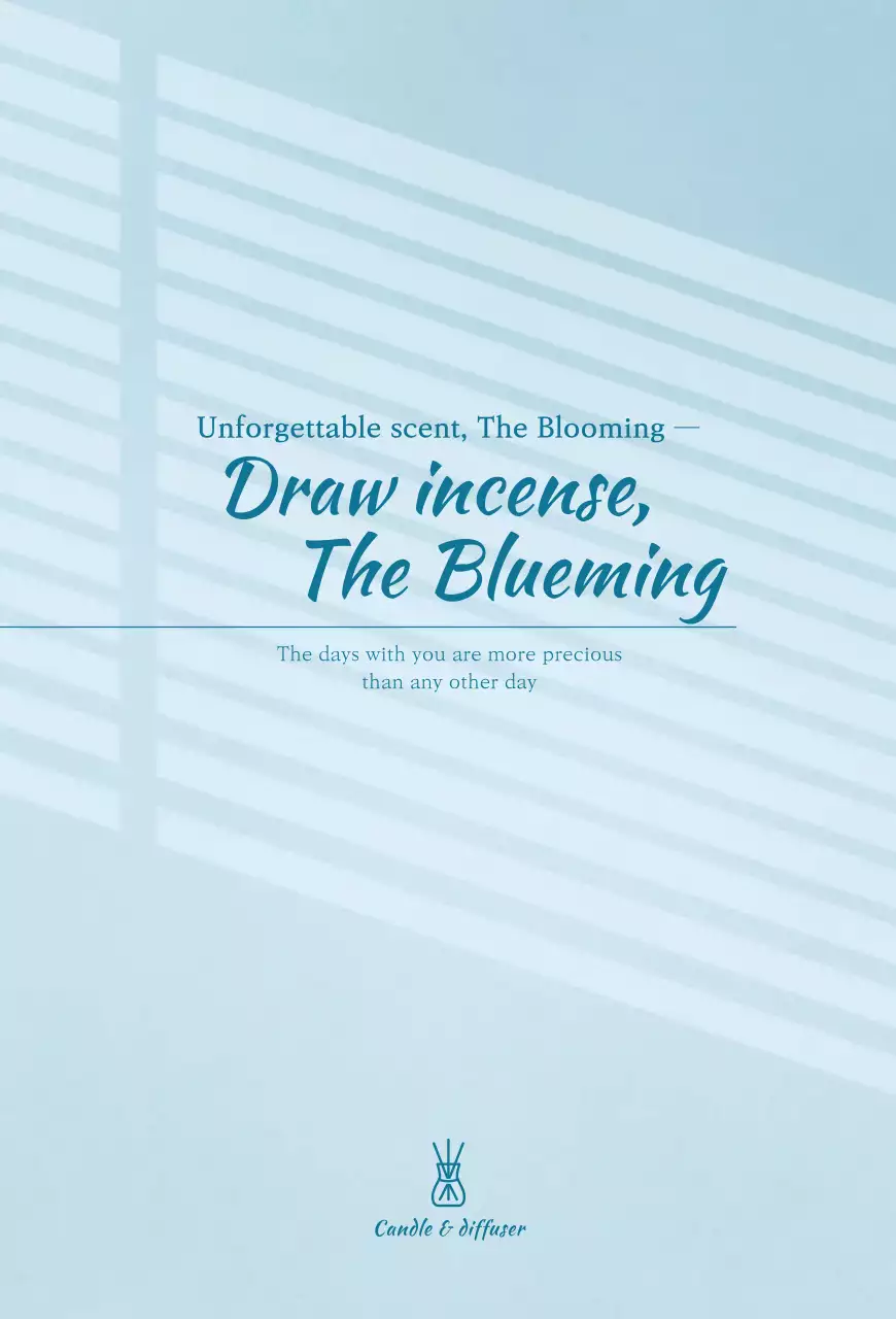 Blue Minimalist Scent Advertisement Poster