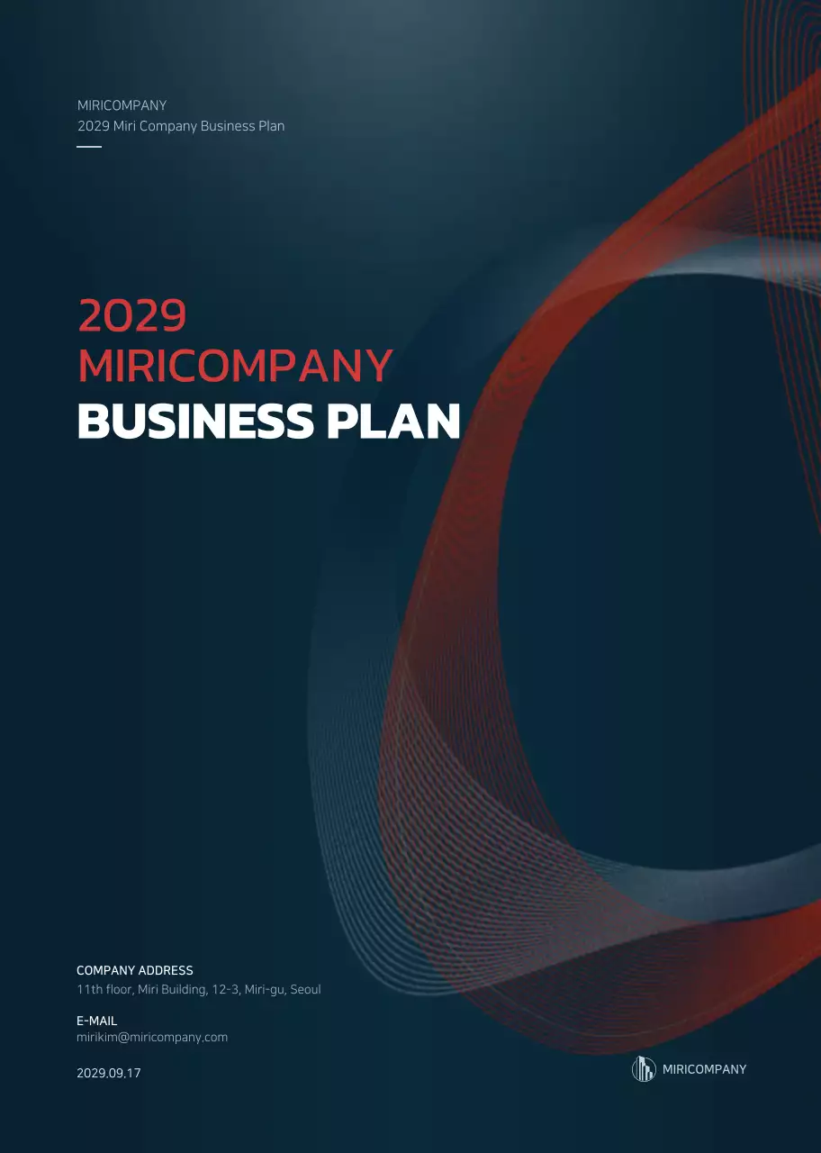 Konsep grafis penjilidan pegas dengan warna biru tua dan merah