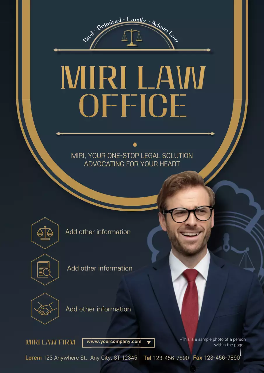 Navy Professional Law Advertisement Poster