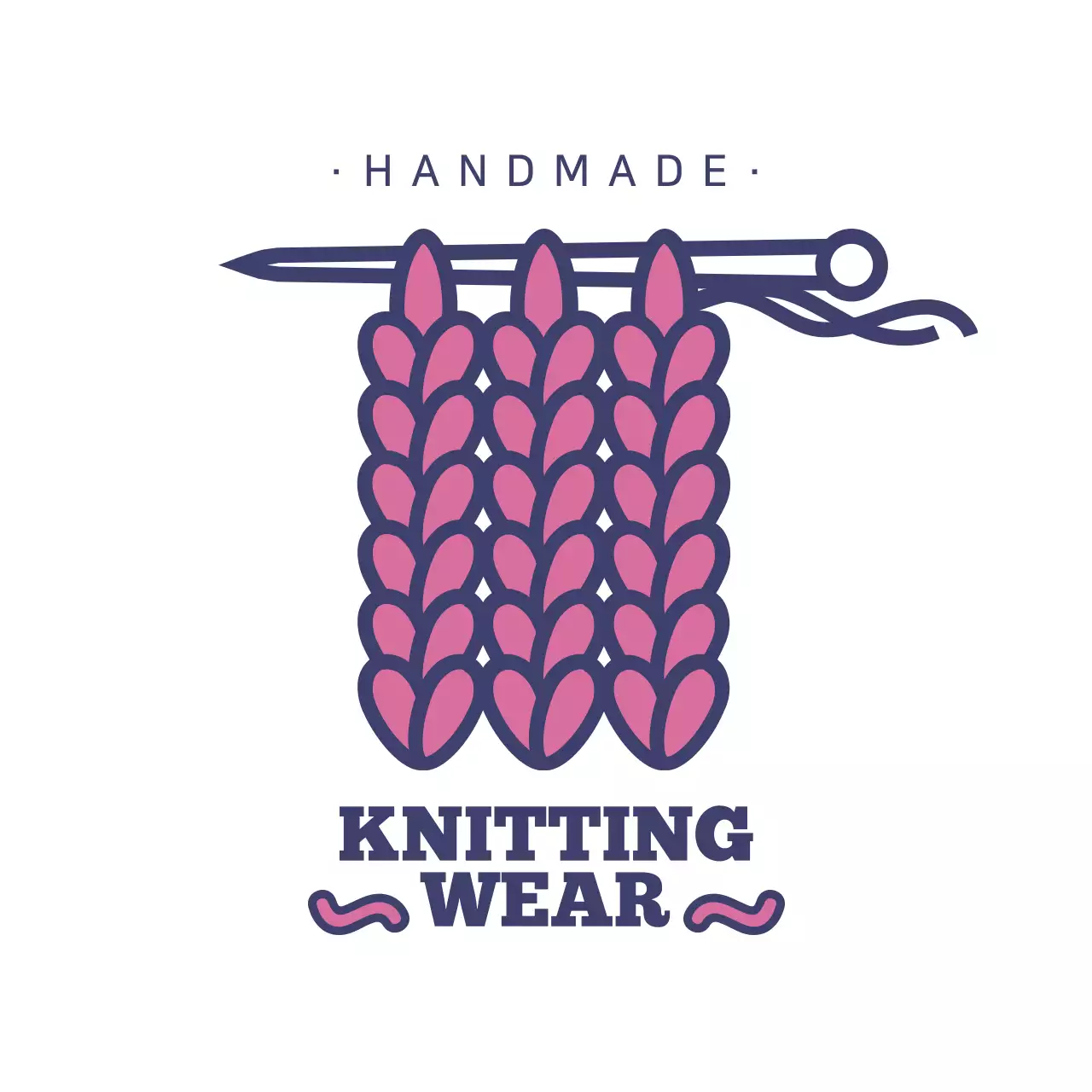 Pink Traditional Knitting Invitation Banner