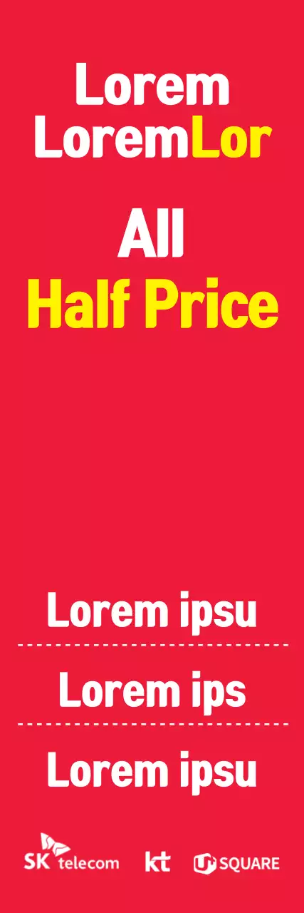 Banner promocional de venda em negrito vermelho