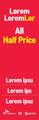 Banner promocional de venda em negrito vermelho