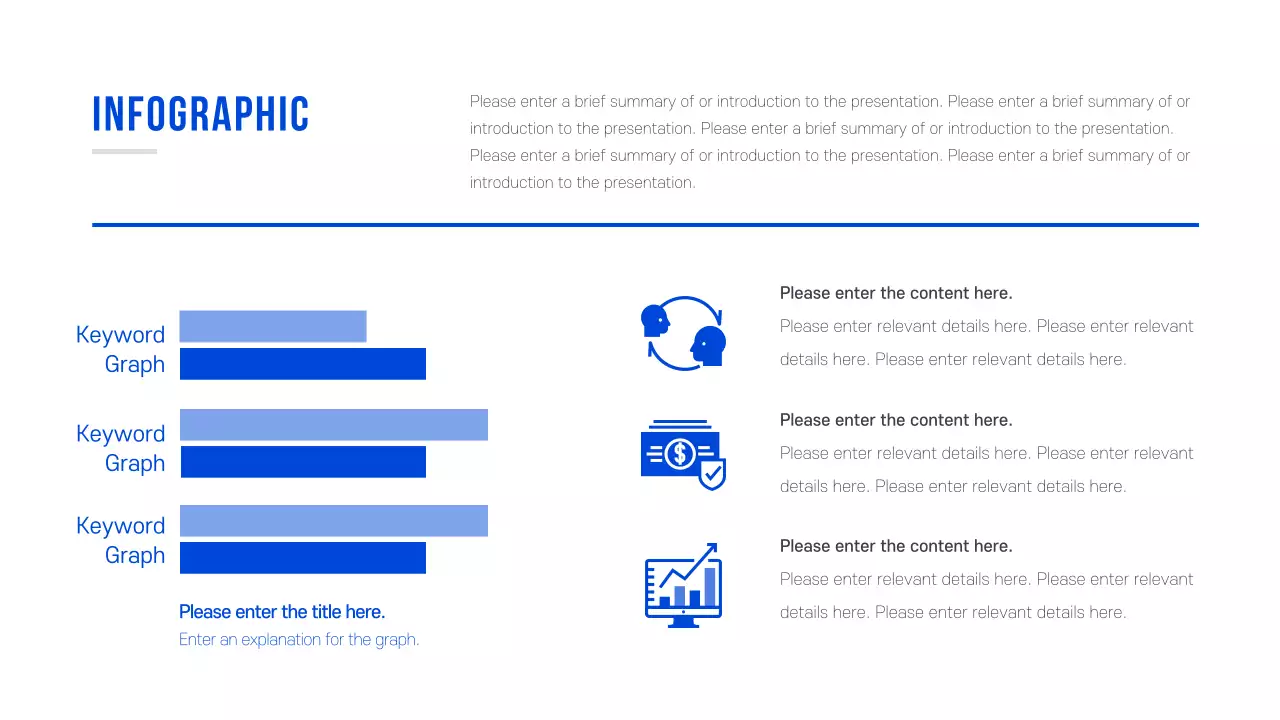 A simple concept chart in blue