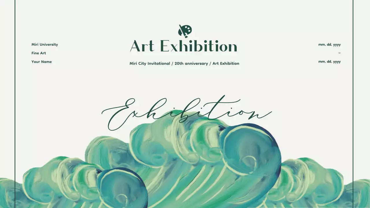 그린 엘레강트 아트 전시회 프리젠테이션