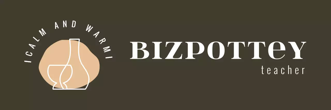 Design a one-line apron for a pottery studio logo with a line illustration of pottery.