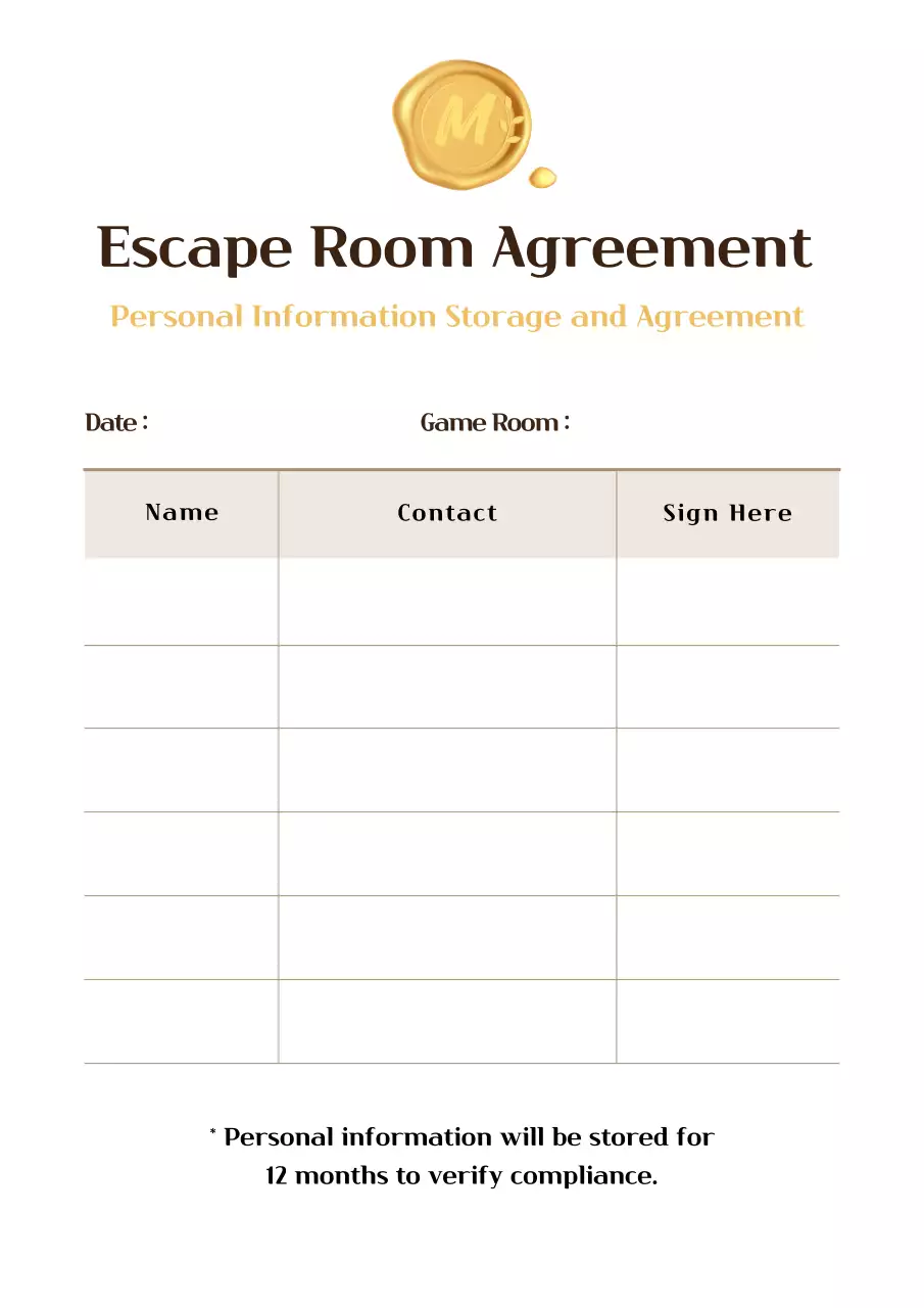 Brown Vintage Escape Room Guidelines Poster