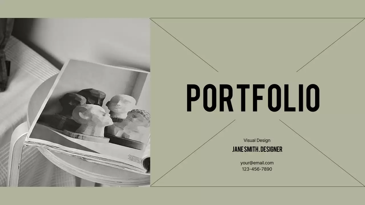 Sage Minimal Portfolio Resume Presentation
