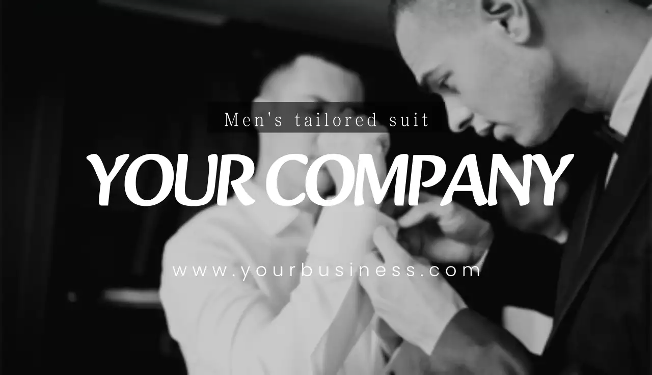 Black Elegant Suit Promotion Business Card