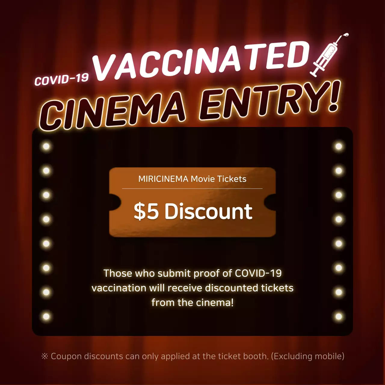 Red Retro Cinema Promotion Social Media Post