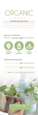 Banner de promoção de cuidados com a pele verde moderno