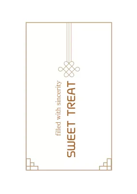 Beige Minimalist Treat Invitation Poster