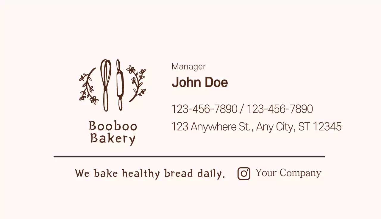 brown illustration simple bakery bakery