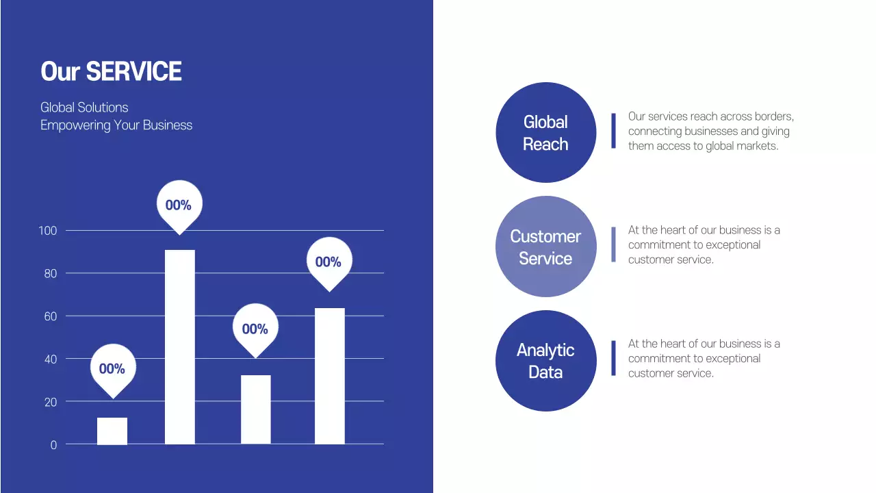 Chart design infographic with a blue, clean concept