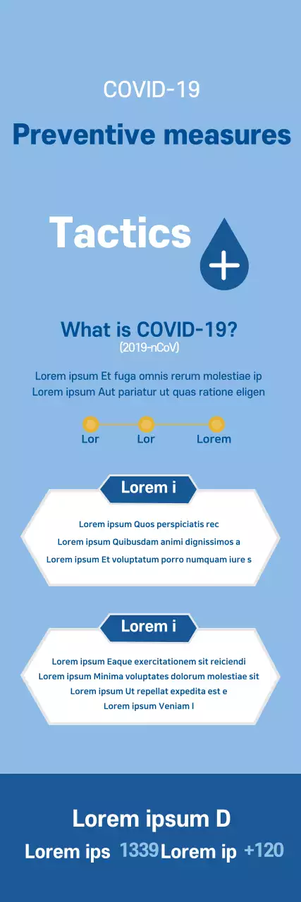 Faixa guia mínima azul Covid-19