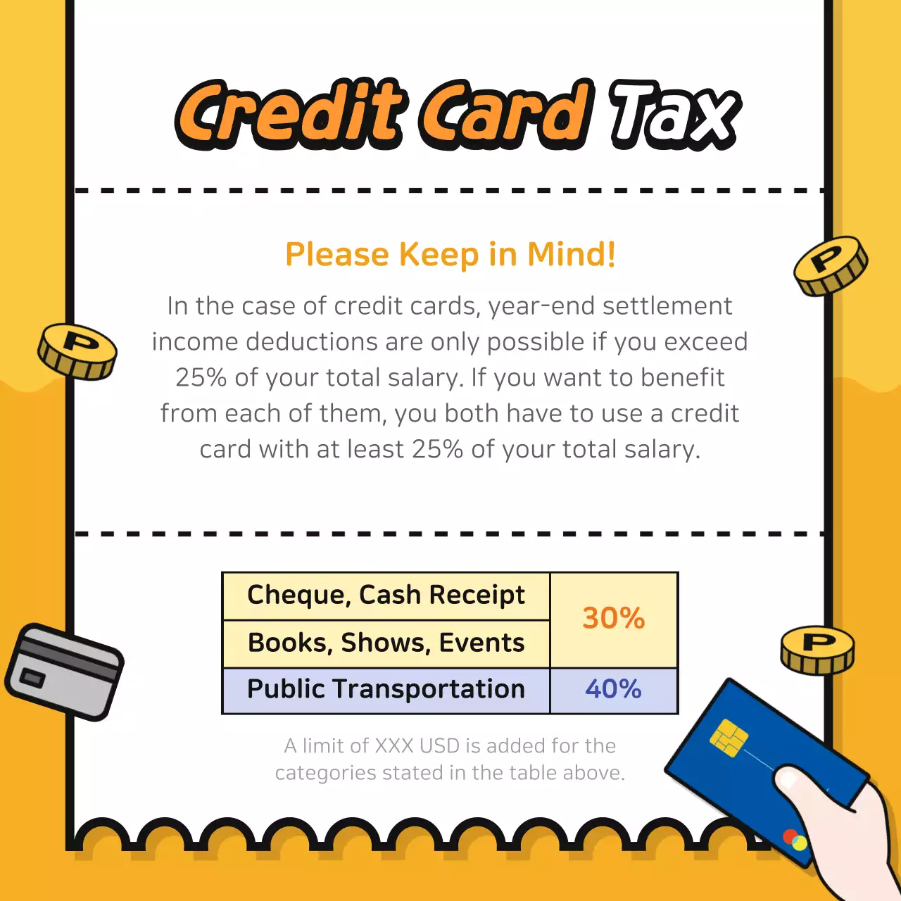 Receipt-like yellow background year-end settlement cardnews
