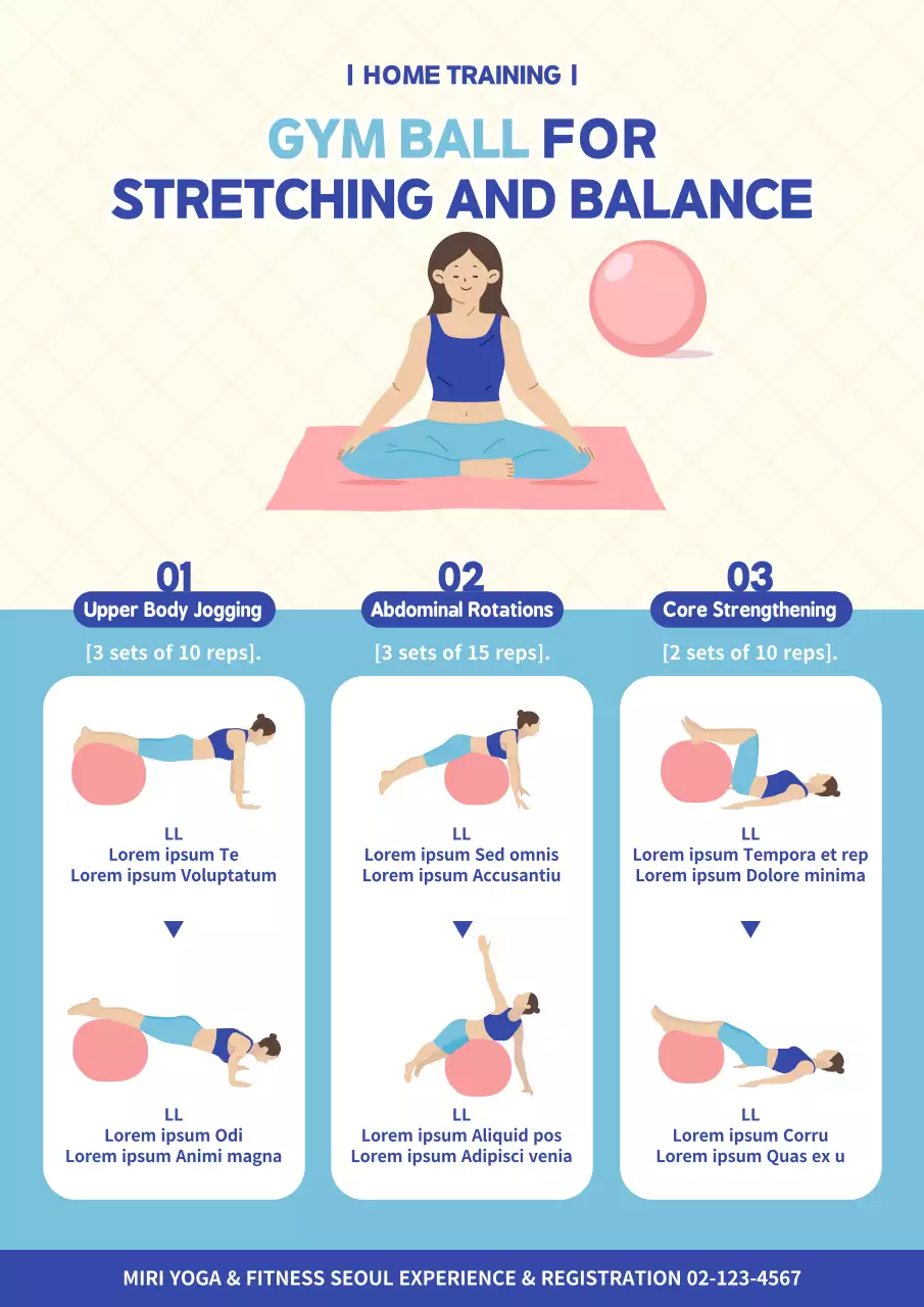 Pink Modern Fitness Guide Poster