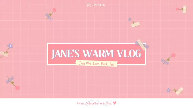 Pink Simple Vlog Promotion YouTube Thumbnail