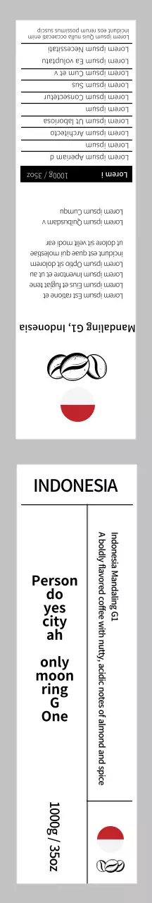 Kemasan hadiah biji kopi abu-abu