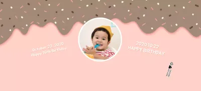 Pink Cute Ice Cream Happy Birthday Paper Cups