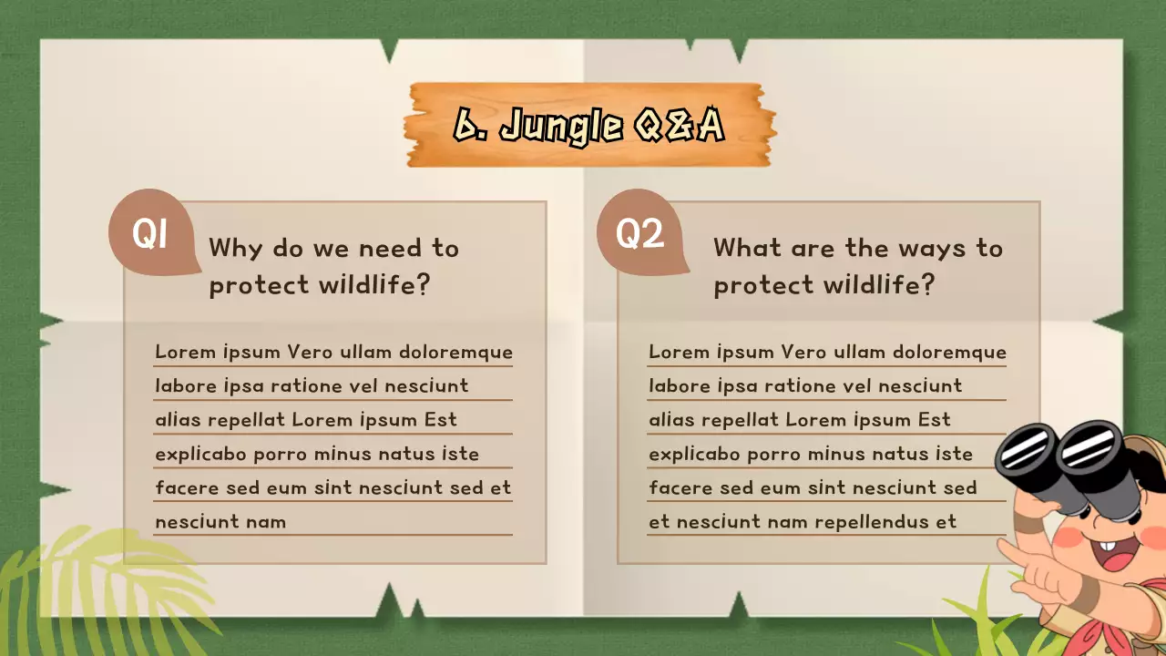 그린 플레이풀 정글 가이드 프레젠테이션