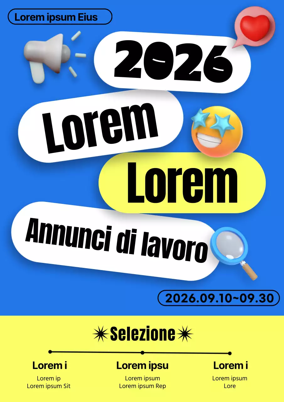 Promuovete le aperture di stage estivi kitsch in blu