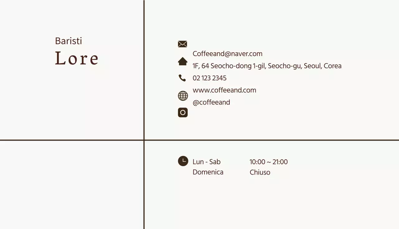 Marrone ordinata illustrazione barista caffè