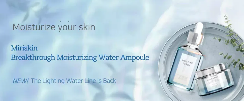 Blue Modern Skincare Promotion Banner