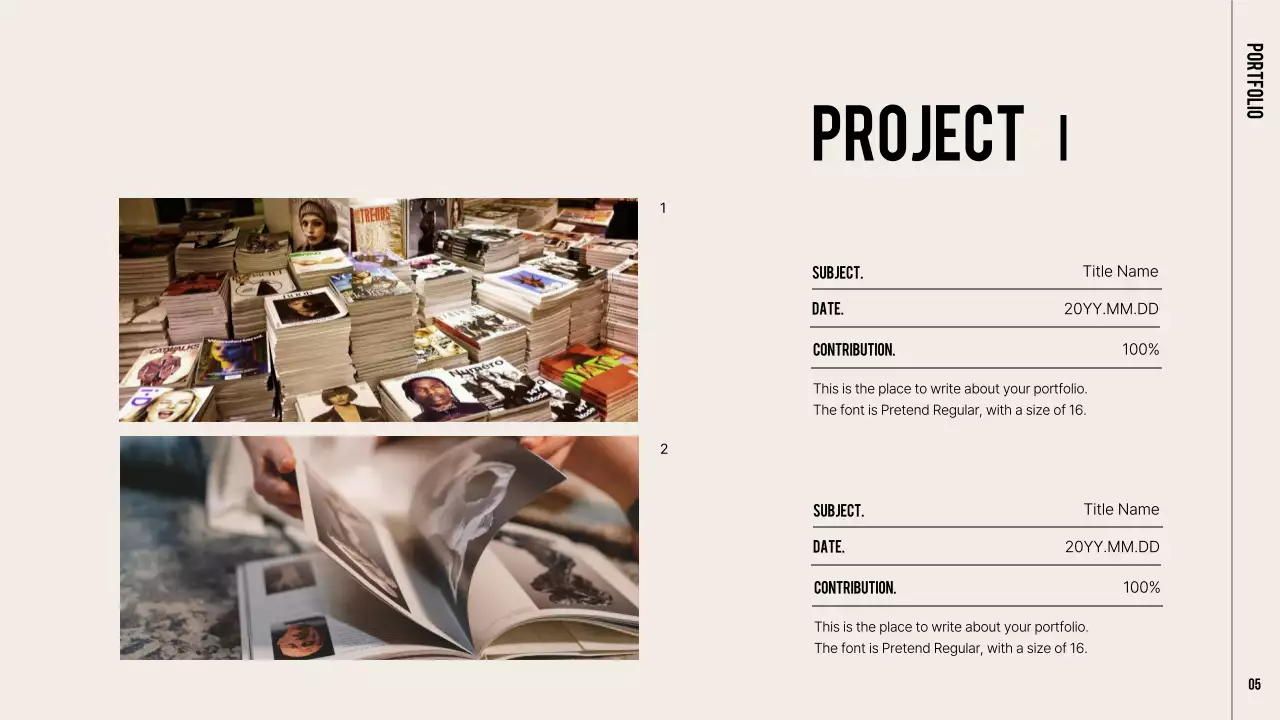 Sage Minimal Portfolio Resume Presentation