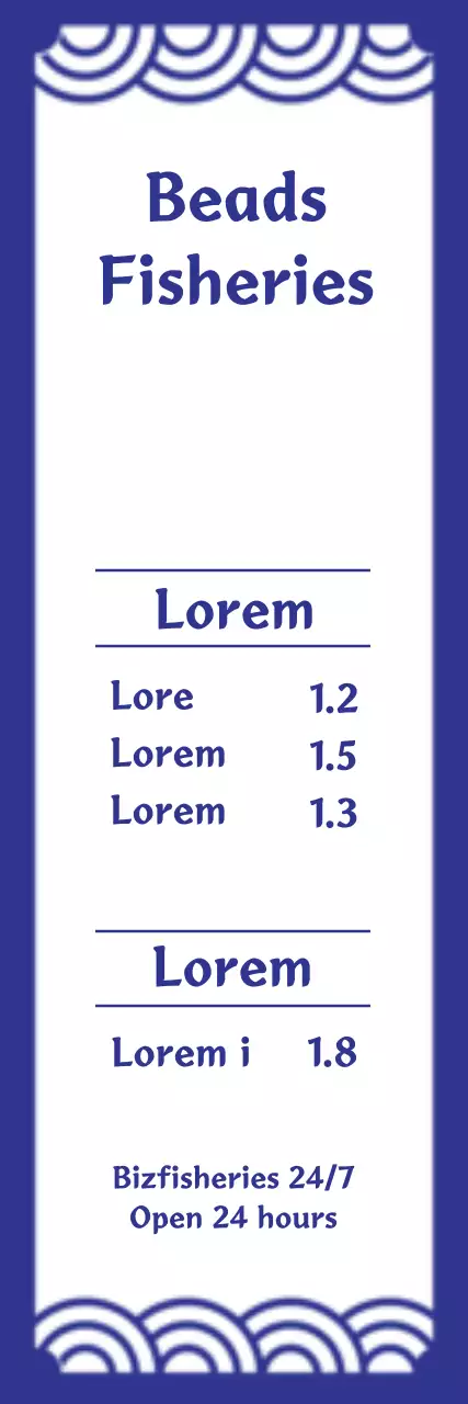 Banner de propaganda de pesca tradicional azul