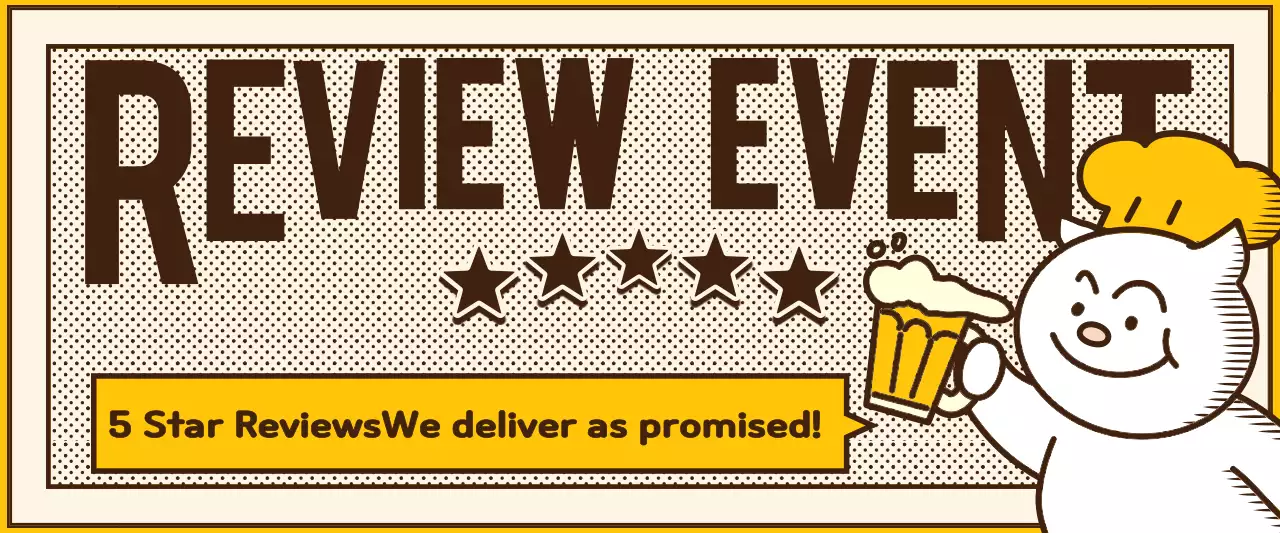 Biểu ngữ quảng cáo đánh giá Retro màu vàng