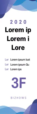 Banner de anúncio empresarial moderno azul