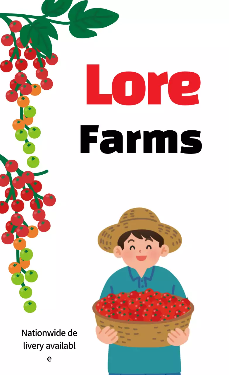 Nhãn nông sản nông sản dễ thương màu trắng minh họa