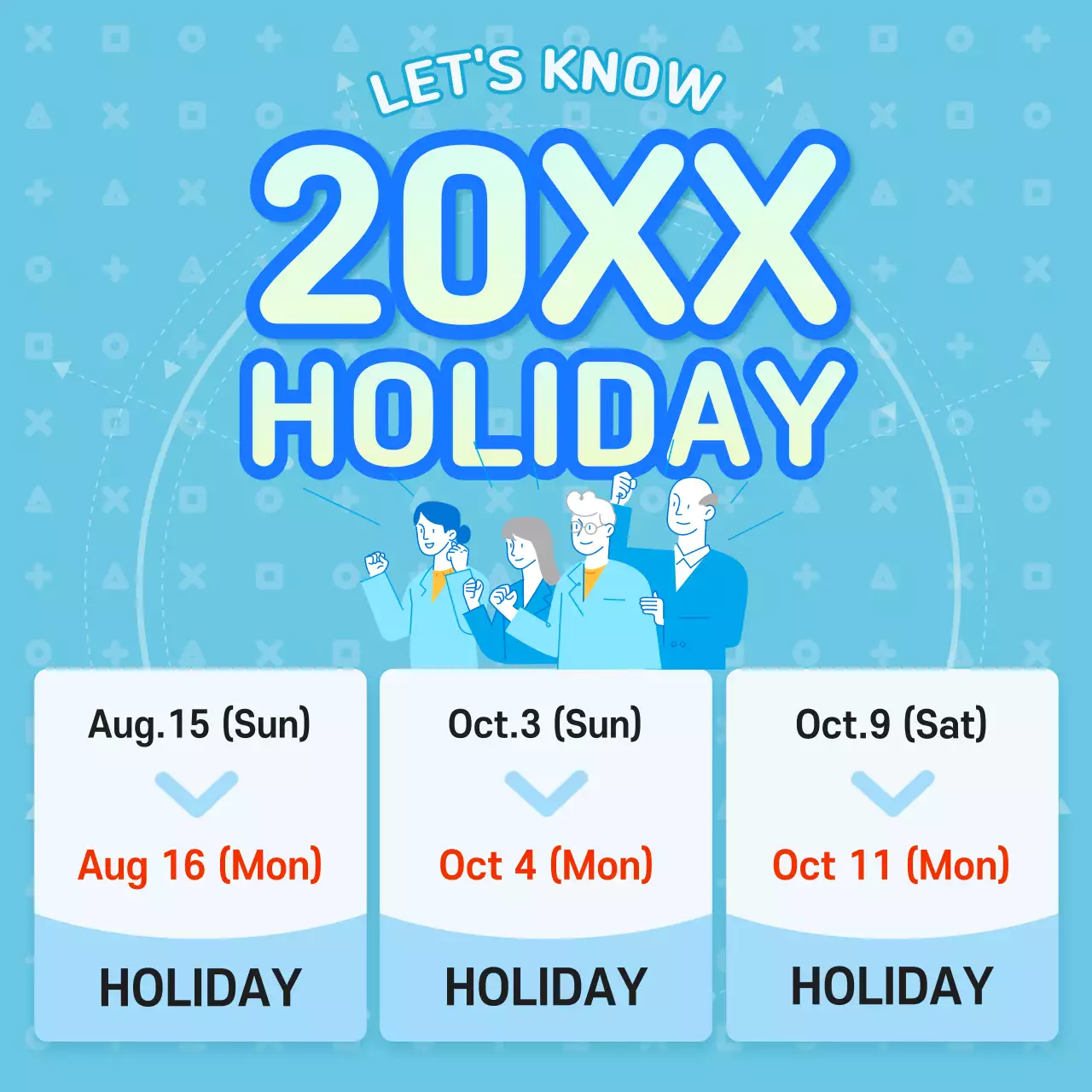 Blue Modern Holiday Announcement Instagram Post