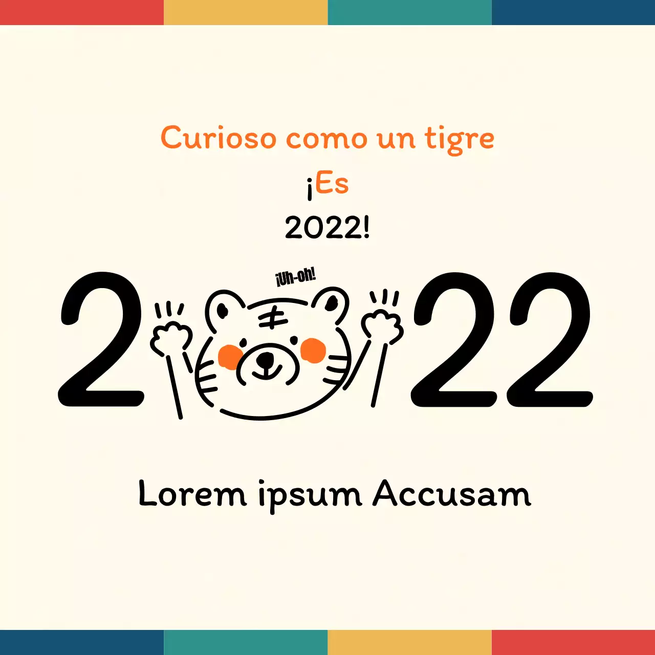 Ilustración de línea Felicitación de Año Nuevo