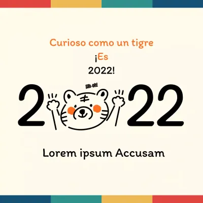 Ilustración de línea Felicitación de Año Nuevo