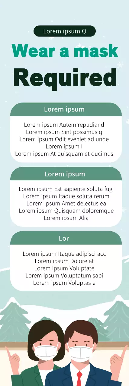 Blue illustrations provide a clear guide to coronavirus prevention