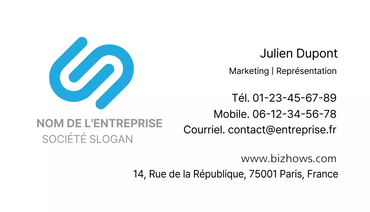 Cartes de visite d'entreprise