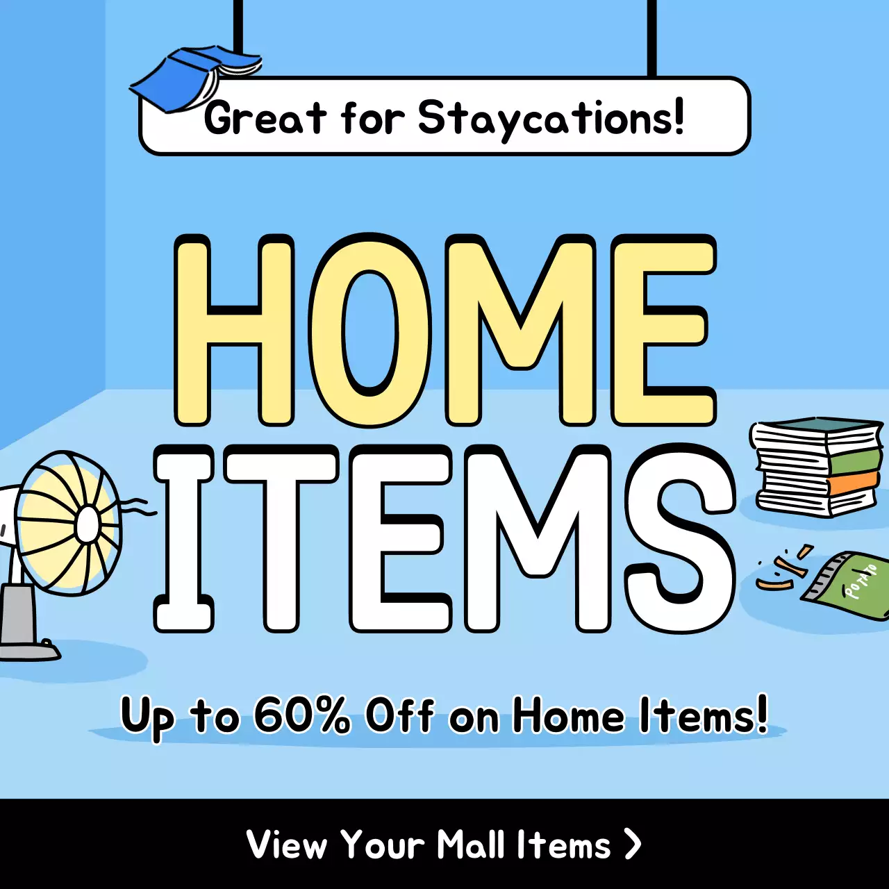 Blue Trendy Home Promotion Instagram Post