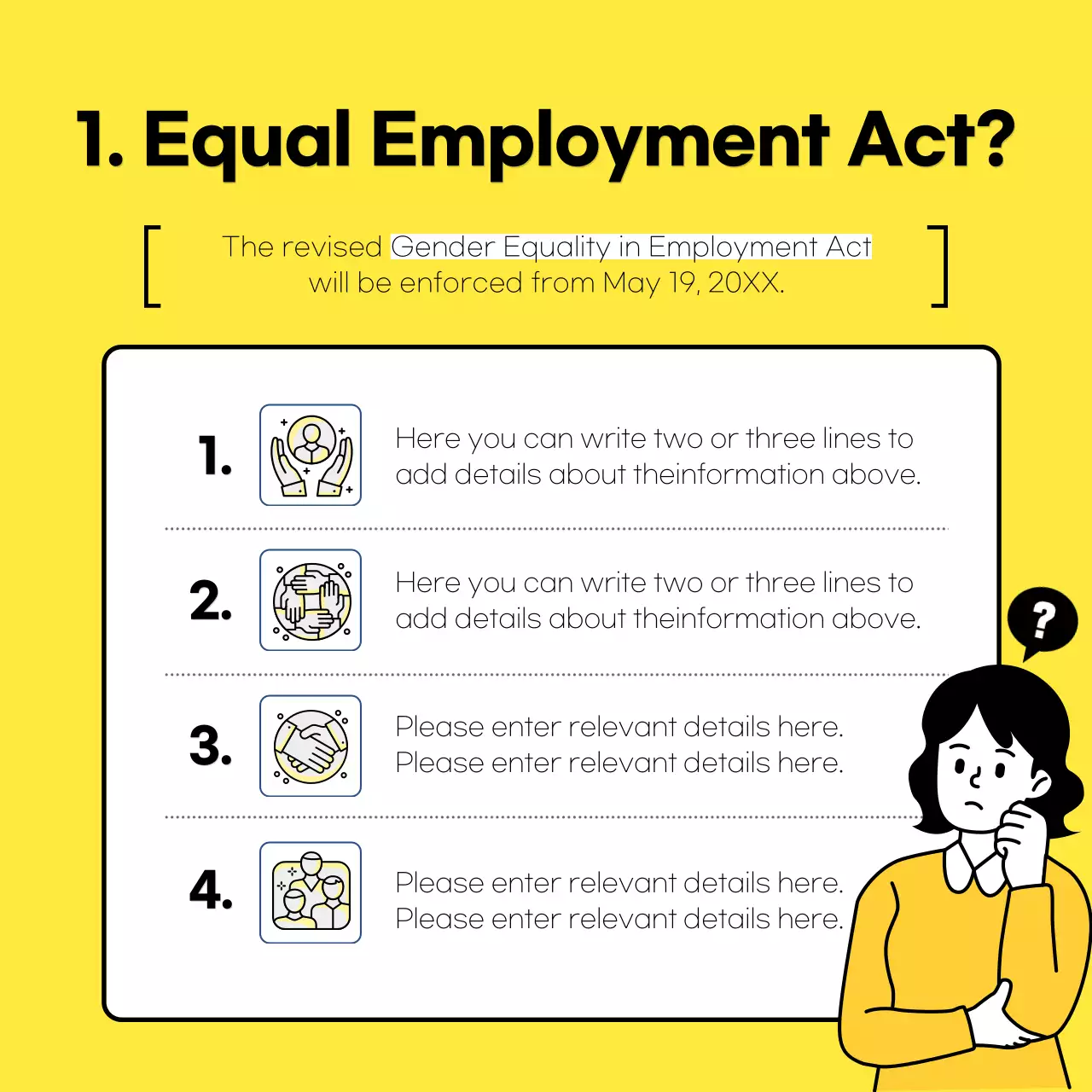 Yellow Simple Labor Notice Instagram Carousel