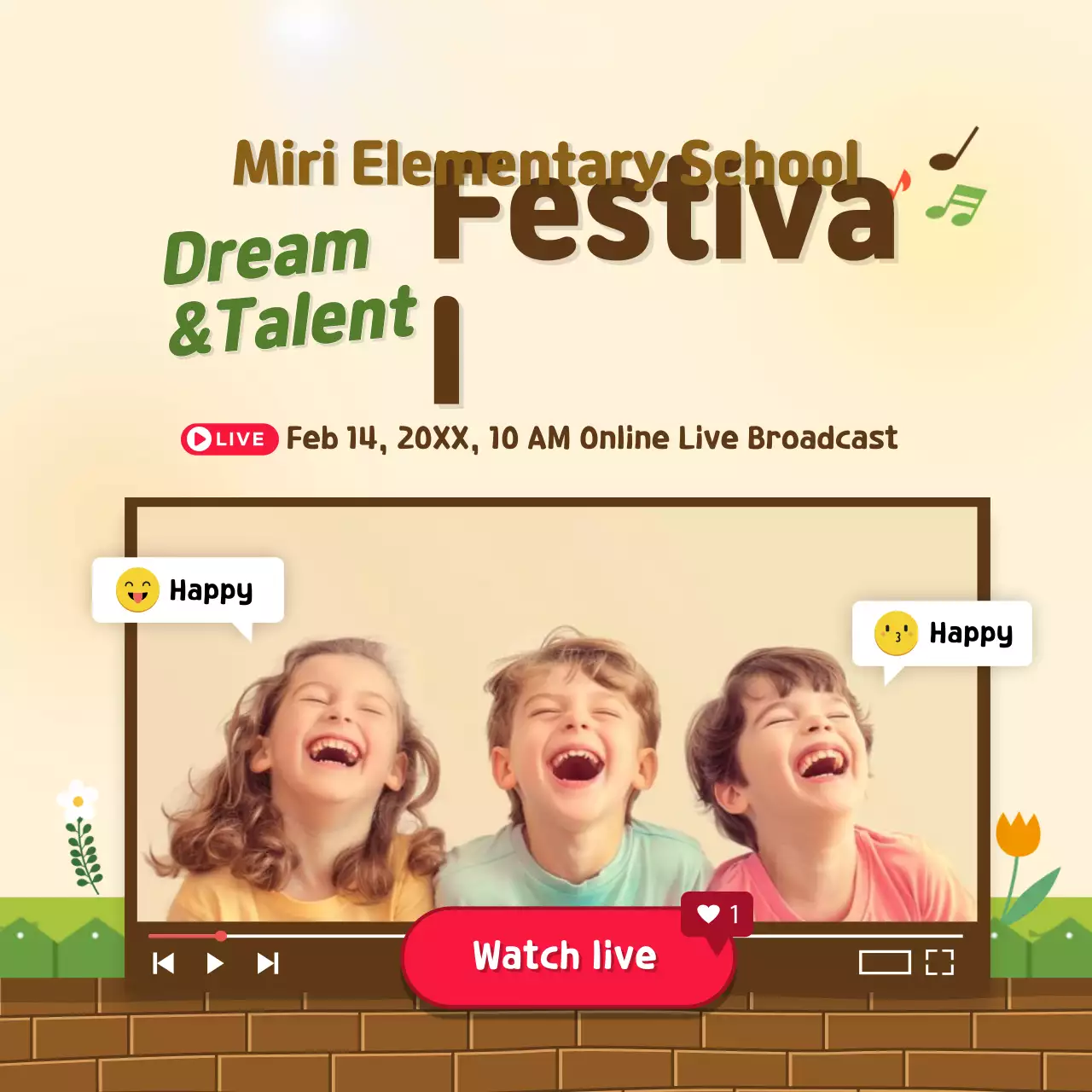 Yellow and green online livestream presentation theme