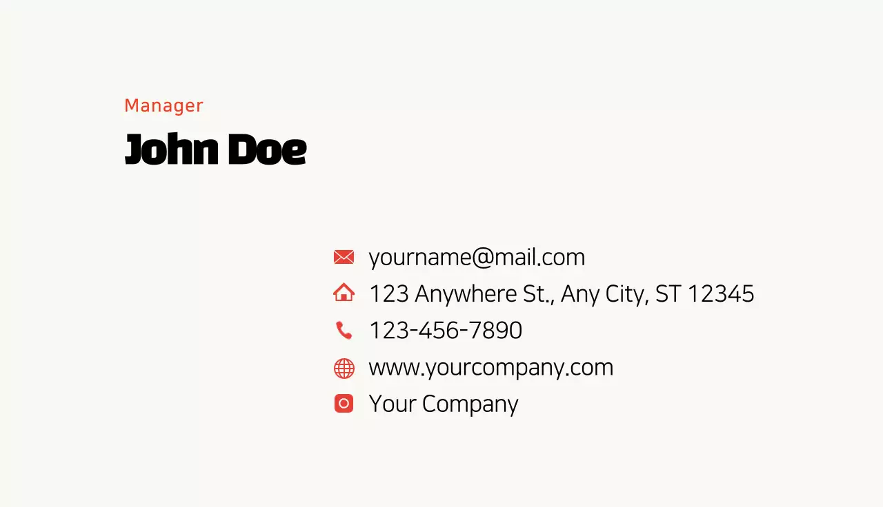 Beige Modern Market Business Card