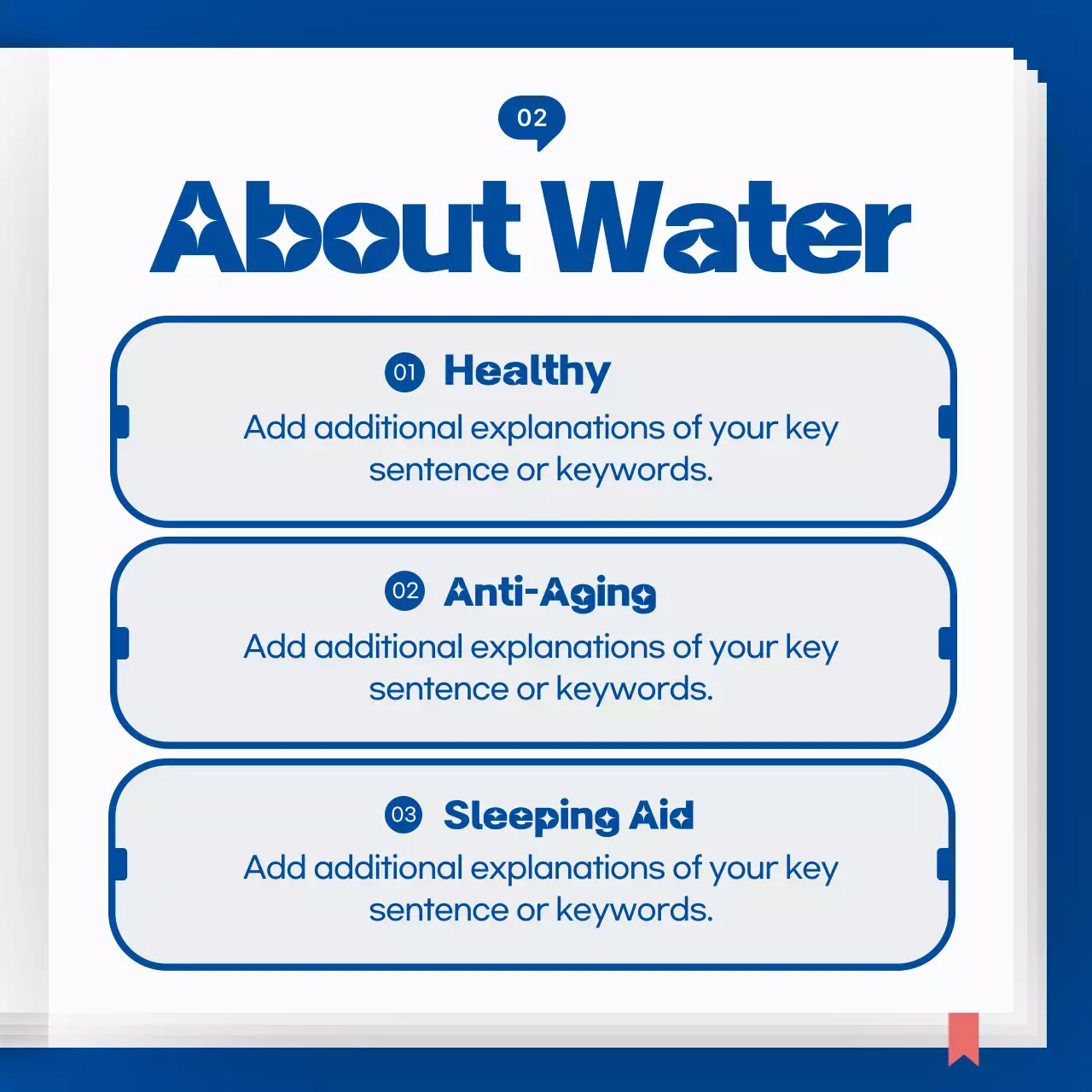 Blue and sky blue icon concept water encyclopedia