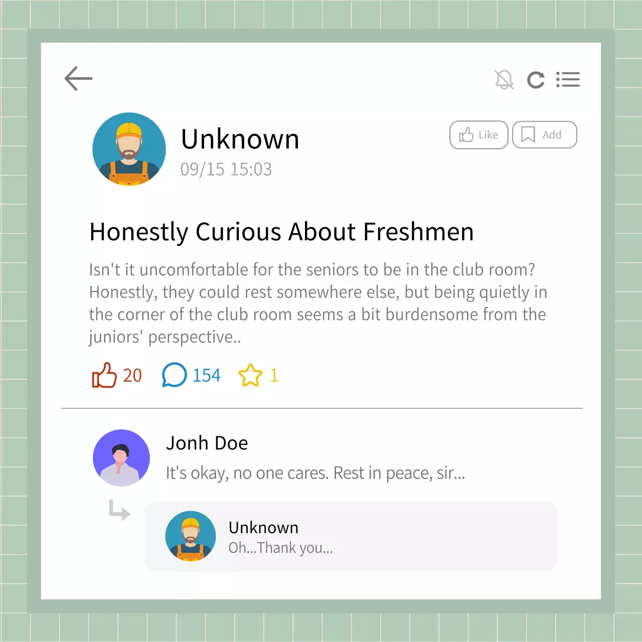 Green Minimal Forum Social Media Post