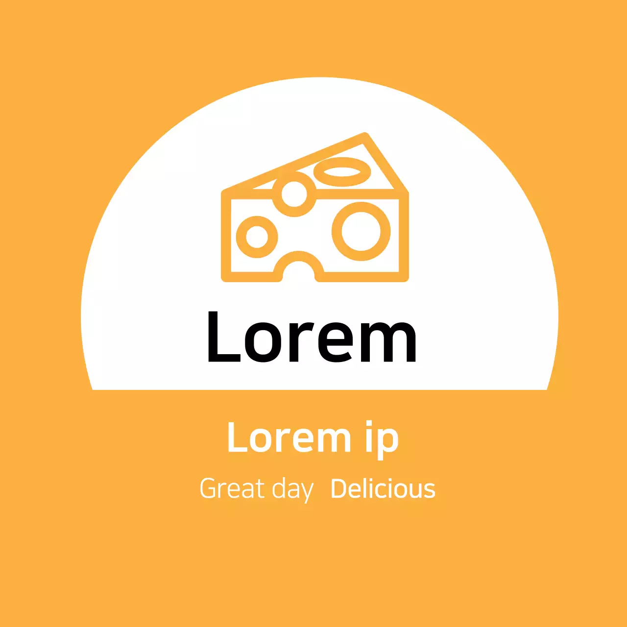 Nhãn quảng cáo kimbap phô mai nhà hàng gọn gàng màu vàng